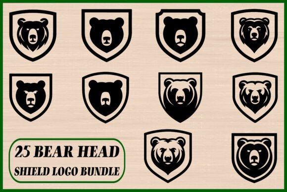 25 Bear Head Shield Logo Bundle Review
