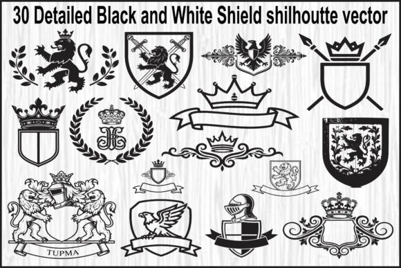 30 Detailed Heraldic Shield Silhouette Review