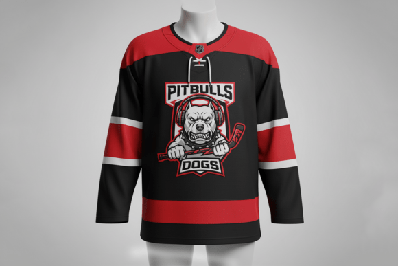 Angry Pitbull Hockey Sports Mascot Logo Graphics and Logos Review