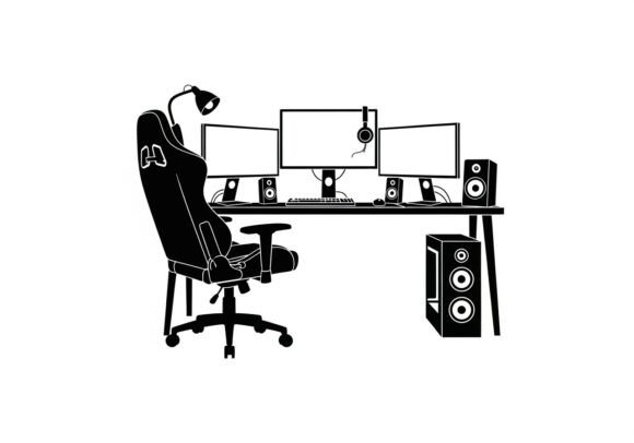 Black and White Computer Workstation: Graphics & Illustrations Review