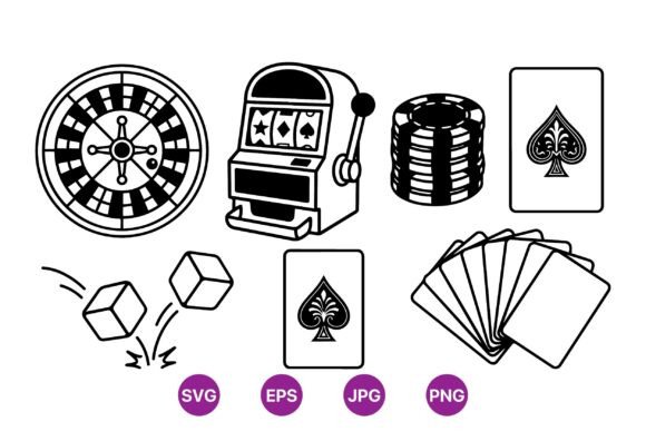 Casino Game Icon Vector Clipart for Clean Graphics and Illustrations
