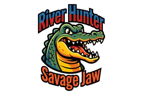 Crocodile Head Mascot Logo Vector Design for Graphics and Logos