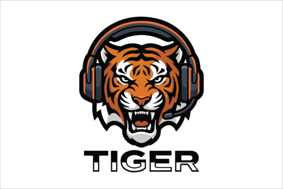 Fierce Tiger Gamer Mascot Logo Design for Logos and Graphics
