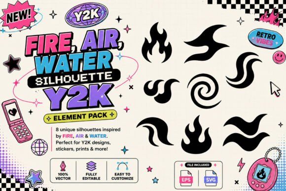 Fire Air Water Silhouette Y2K Element Review