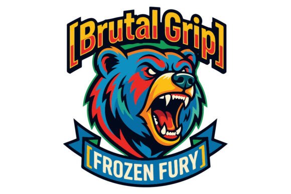 Frozen Fury Bear Head Mascot Logo - Graphics for Bold Branding