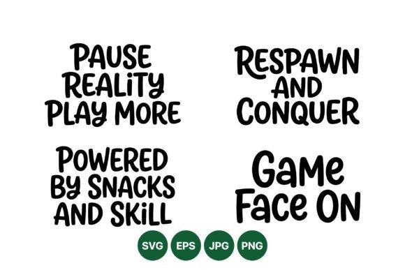 Gamer Phrase SVG Graphics for Branding and Packaging