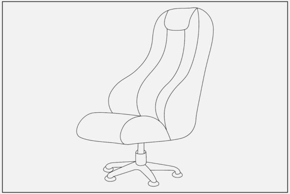 Gaming Chair Line Art for Branding and Design