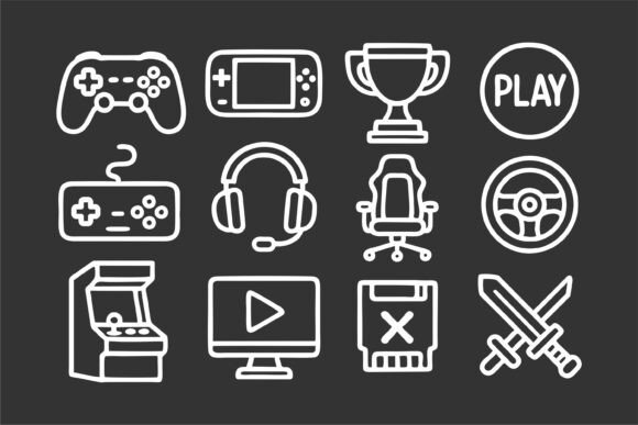 Gaming Icons Set for Modern Graphics
