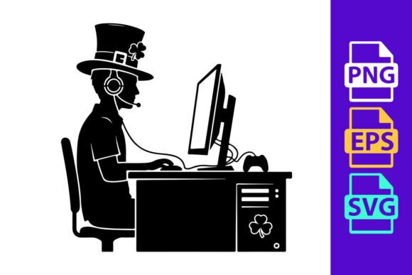 Gaming Leprechaun St. Patrick’s Day Graphics