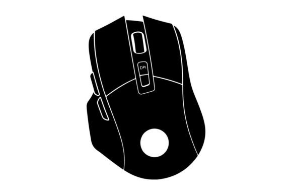 Gaming Mouse Flat Design Vector Illustra for Graphics and Illustrations