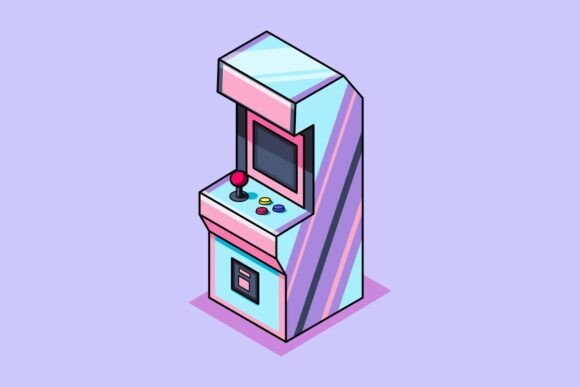 Isometric Arcade Game Cabinet Graphics & Illustrations