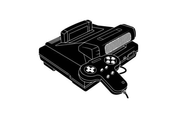 Modern Black Gaming Controller Vector Il - A Sharp Graphic for Branding