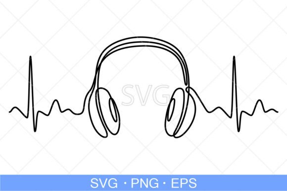 One Continuous Line Drawing of a Headset - Modern Graphics for Creative Projects