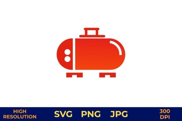 Red Fuel Tank Icon for Game Controller Graphics
