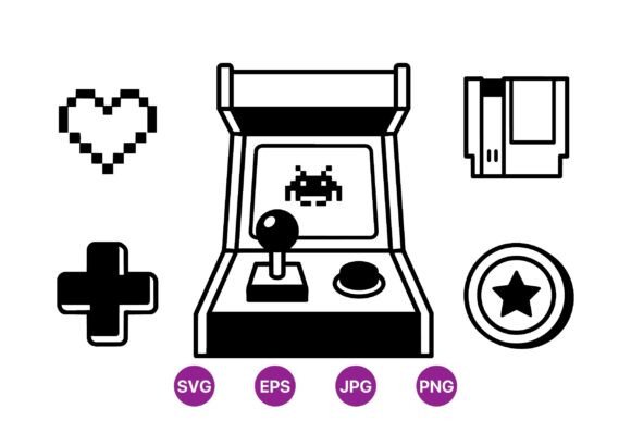 Retro Arcade Game Icons Set Review