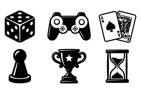 Retro Gaming Icons SVG Pack for Graphics and Illustrations