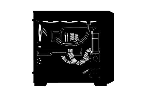 Transparent Gaming Pc Case with Rgb Vect – A Modern Graphic Asset for Branding