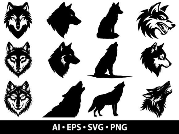 Wolf SVG Bundle for Graphics and Illustrations