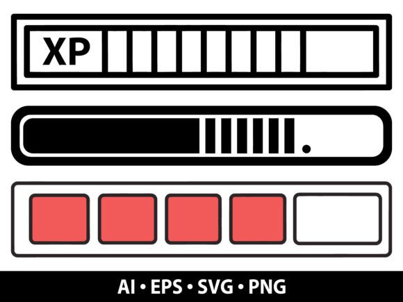 XP Bar SVG Bundle: Essential Graphics for Gaming Illustrations